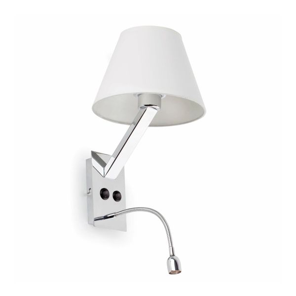Kinkiet Faro 68506 MOMA White wall lamp with reader