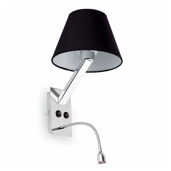 Kinkiet Faro 68507 MOMA Black wall lamp with reader
