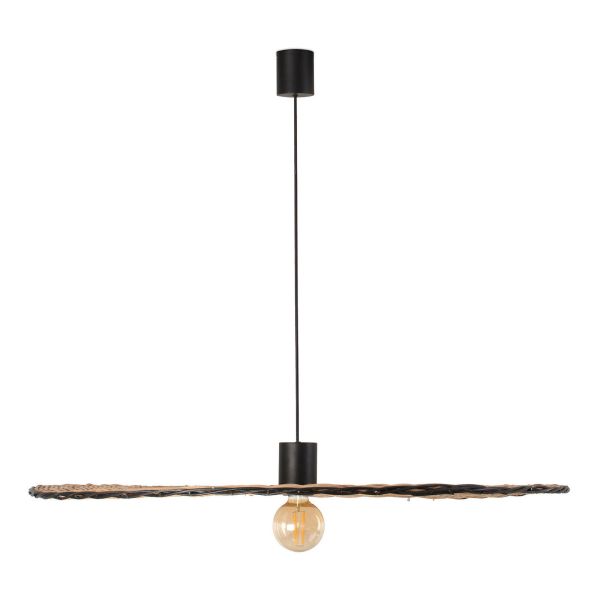 Підвісний світильник Faro 68590-70 COSTAS 1000 Black/rattan pendant lamp