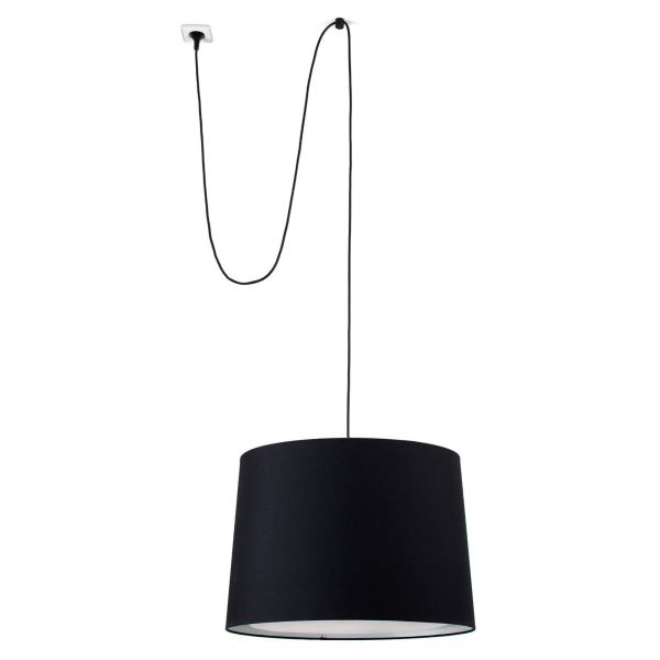 Lampa wisząca Faro 68604-56 CONGA Black pendant lamp with plug