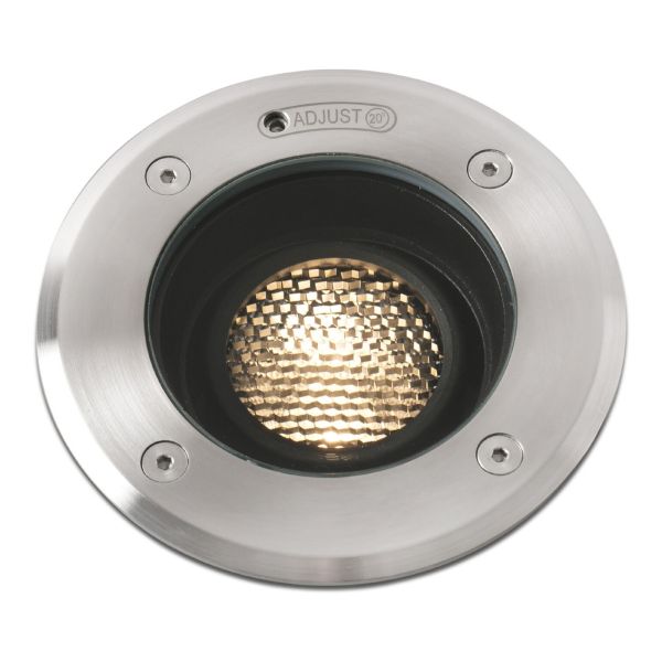 Грунтовий світильник Faro 70302 GEISER 130 Grey orientable inox recessed 10° 6,5W