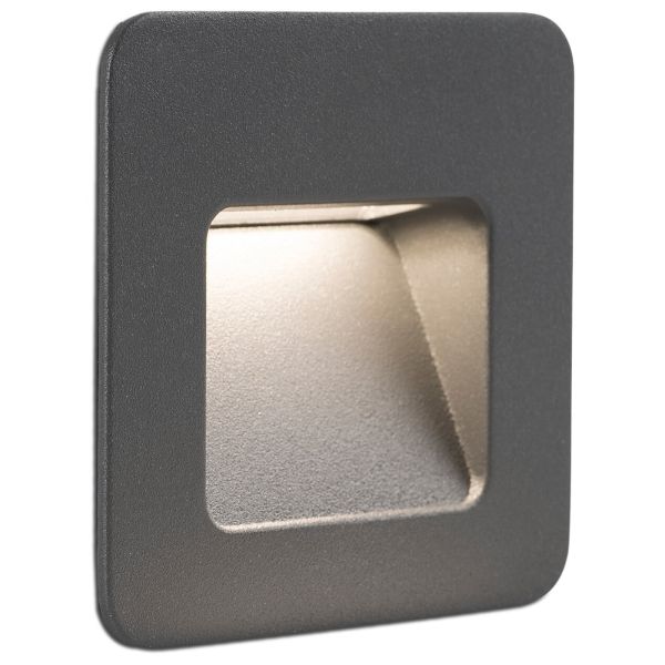 Lampa ścienna Faro 70398 NASE SQ Dark grey recessed lamp