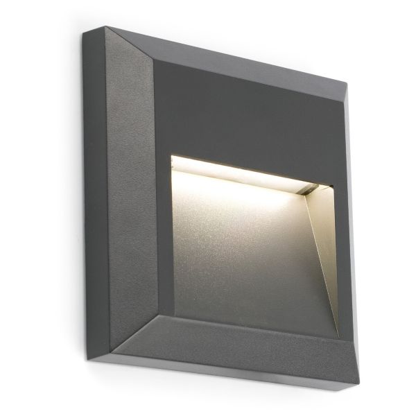 Lampa ścienna Faro 70655 GRANT SQ Dark grey wall lamp