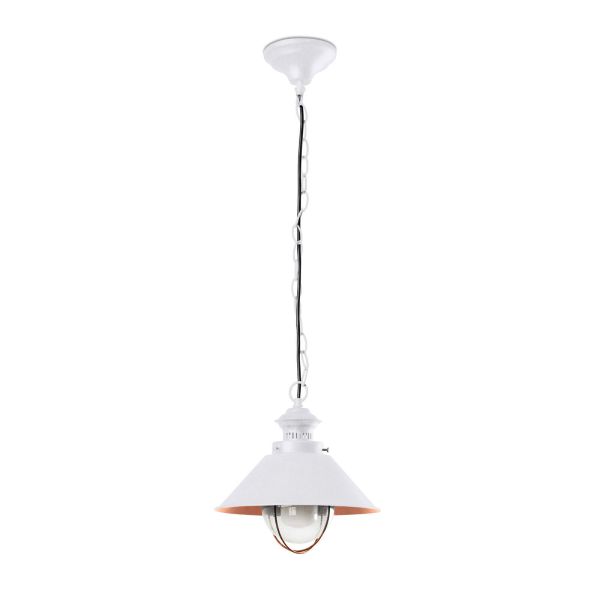 Lampa wisząca Faro 71106 Nautica 260 White and copper pendant lamp