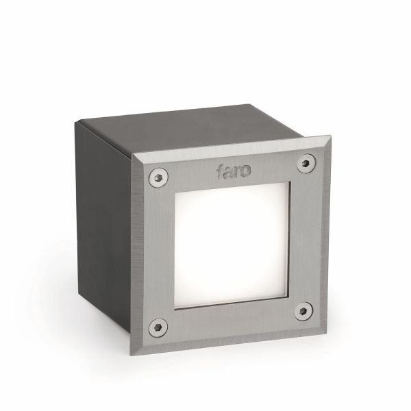 Грунтовий світильник Faro 71499N LED 18 SQ Inox square recessed lamp 3000K