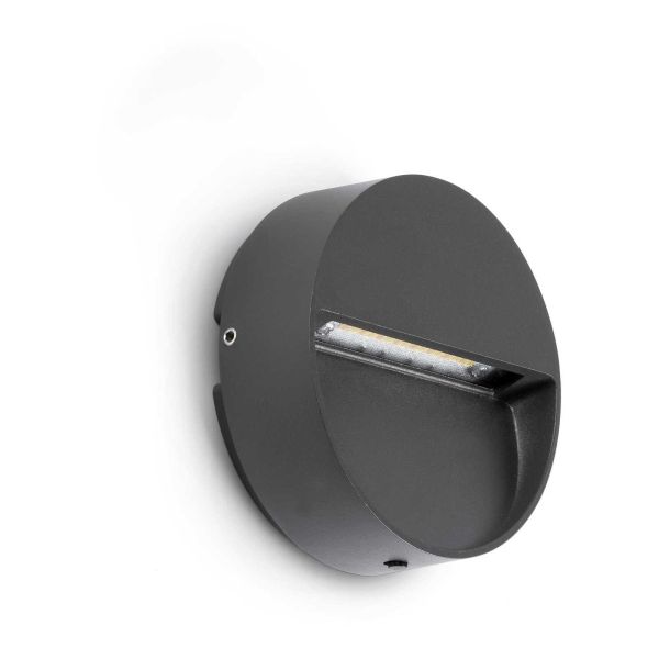Lampa ścienna Faro 71960 Dune Wall Lamp Round Dark Grey 3W 4cct