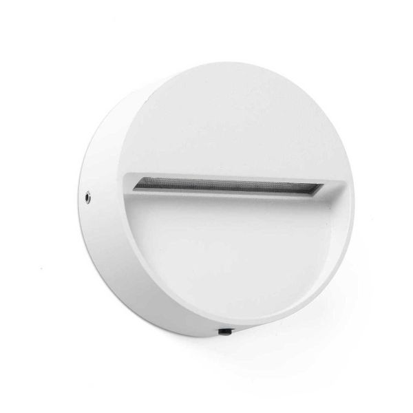 Lampa ścienna Faro 71961 Dune Wall Lamp Round Matt White 3W 4cct