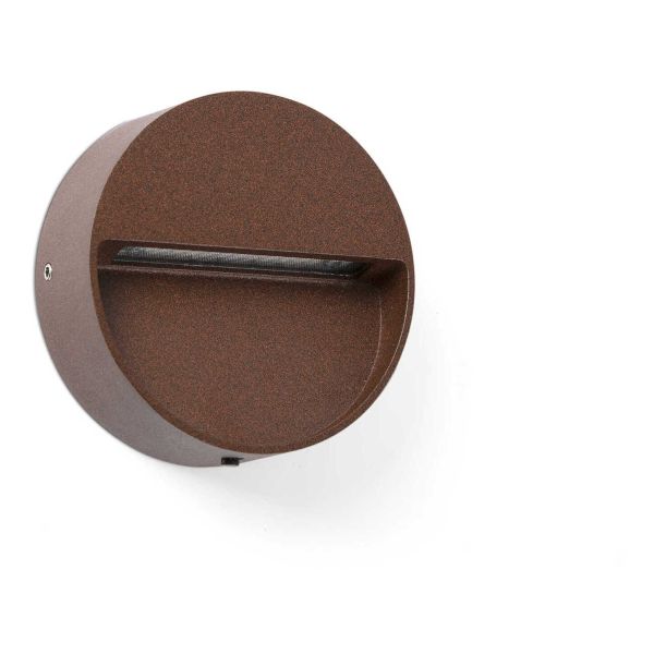 Lampa ścienna Faro 71962 Dune Wall Lamp Round Corten 3W 4cct