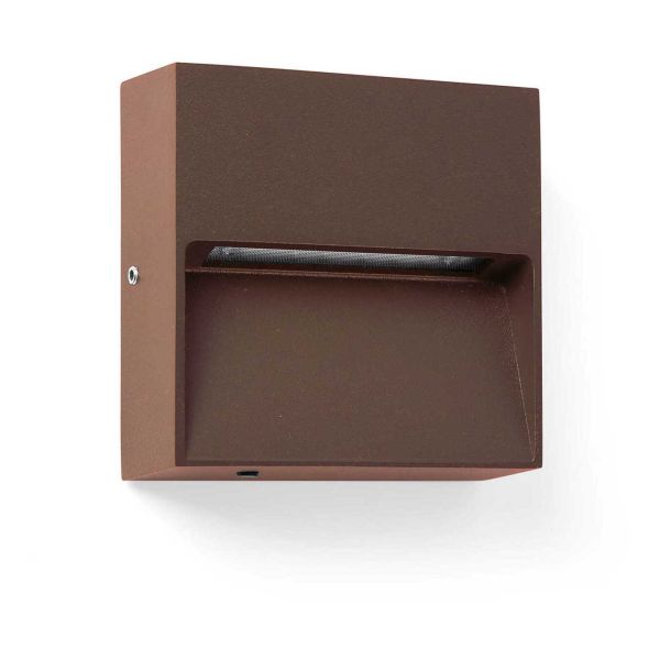 Lampa ścienna Faro 71965 Dune Wall Lamp Square Corten 3W 4cct