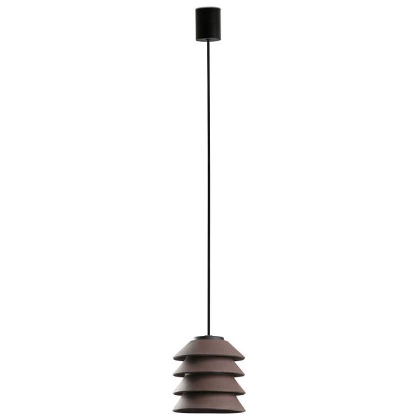 Lampa wisząca Faro 72126-165 Toba Pendant With Canopy Brown 1xE27