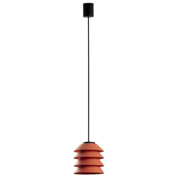 Lampa wisząca Faro 72126-166 Toba Pendant With Canopy Orange 1xE27