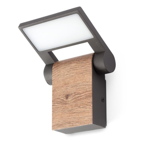 Настінний світильник Faro 74455 WOOD Dark grey wall lamp