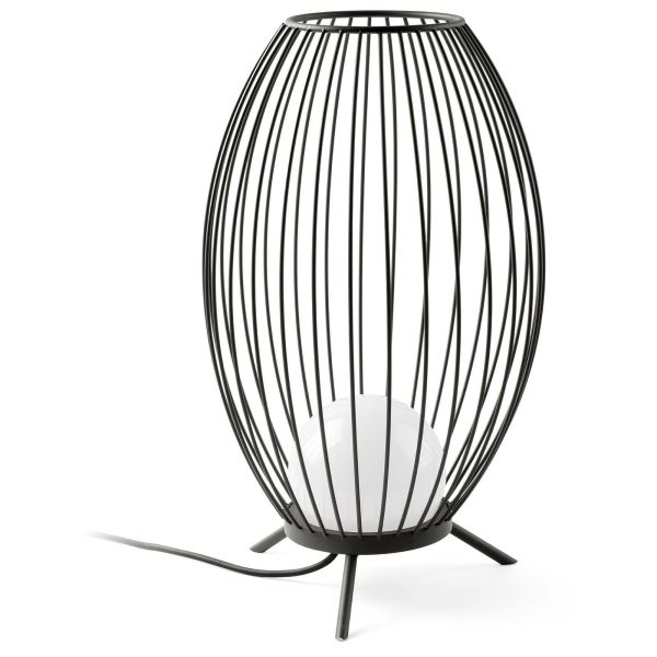 Lampa stołowa Faro 75608 CAGE Dark grey portable lamp