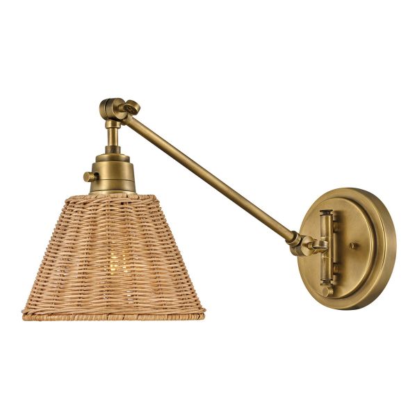 Kinkiet Hinkley HK-ARTI-1W-HB-NR Arti 1 lt Heritage Brass/Rattan
