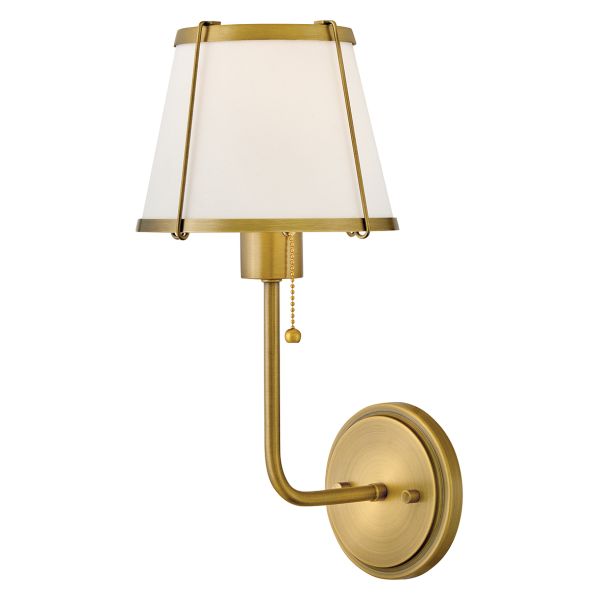 Kinkiet Hinkley HK-CLARKE1-DBR-OW Clarke 1 lt Darkened Brass/Ivory