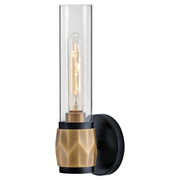 Kinkiet Hinkley HK-ELLISON1-BK-HB Ellison 1 lt Black/Heritage Brass