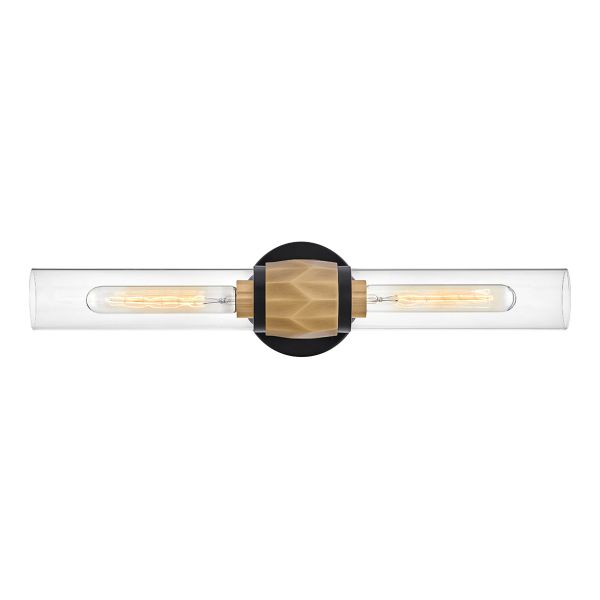 Kinkiet Hinkley HK-ELLISON2-BK-HB Ellison 2 lt Black/Heritage Brass