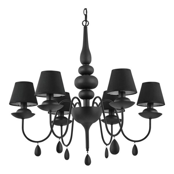 Żyrandol Ideal Lux 111872 Blanche SP6 Nero