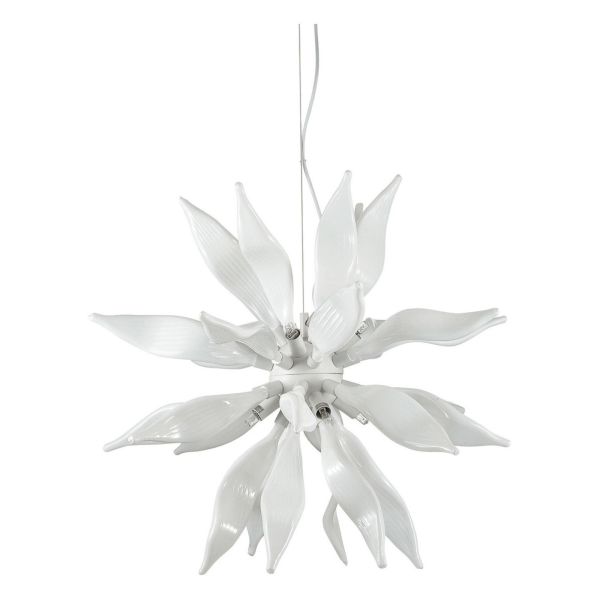 Żyrandol Ideal Lux 111957 Leaves SP8 Bianco