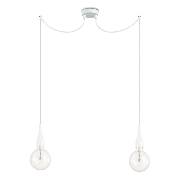 Lampa wisząca Ideal Lux 112718 Minimal SP2 Bianco Opaco