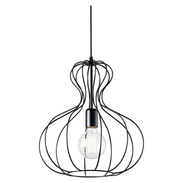 Lampa wisząca Ideal Lux 148502 Ampolla-1 SP1 Nero