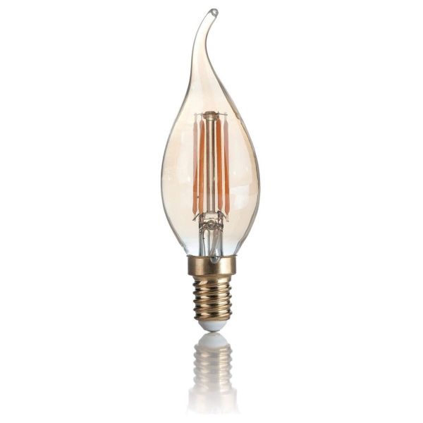 Żarówka ledowa Ideal Lux 151663 moc 3.5W z serii LED Vintage. Rozmiar — C35 z gwintem E14, temperatura barwowa — 2200K