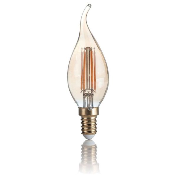 Żarówka ledowa Ideal Lux 151663 moc 3.5W z serii LED Vintage. Rozmiar — C35 z gwintem E14, temperatura barwowa — 2200K