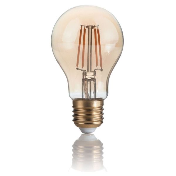 Żarówka ledowa Ideal Lux 151687 moc 4W z serii LED Vintage. Rozmiar — A60 z gwintem E27, temperatura barwowa — 2200K