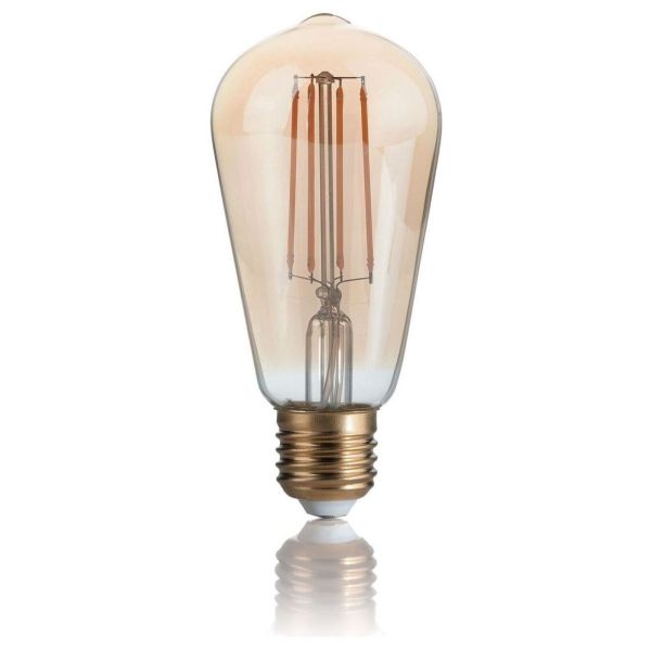 Лампа світлодіодна Ideal Lux 151694 потужністю 4W з серії LED Vintage. Типорозмір — ST60 з цоколем E27, температура кольору — 2200K