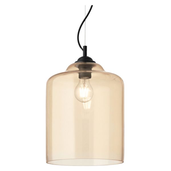 Lampa wisząca Ideal Lux 163789 Bistro SP1 Square Ambra