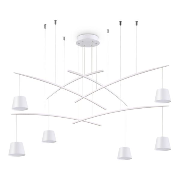 Żyrandol Ideal Lux 196985 Fish SP6 Bianco