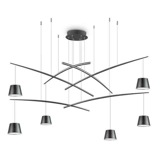 Żyrandol Ideal Lux 196992 Fish SP6 Nero