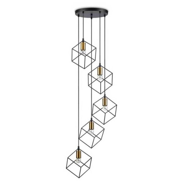 Lampa wisząca Ideal Lux 237664 Ice SP5 Nero