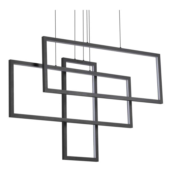 Lampa wisząca Ideal Lux 269382 FRAME SP RETTANGOLO NERO