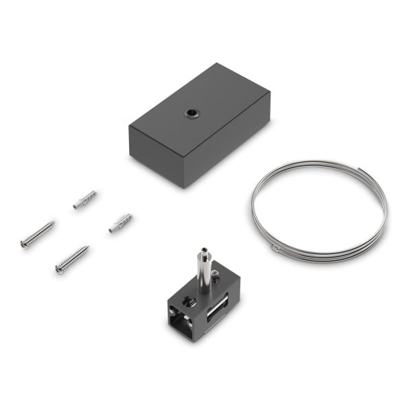 Zawieszenie kablowe Ideal Lux 322476 Ego Kit Bi-emission Cable 2 Mt + Ceiling Cup Bk