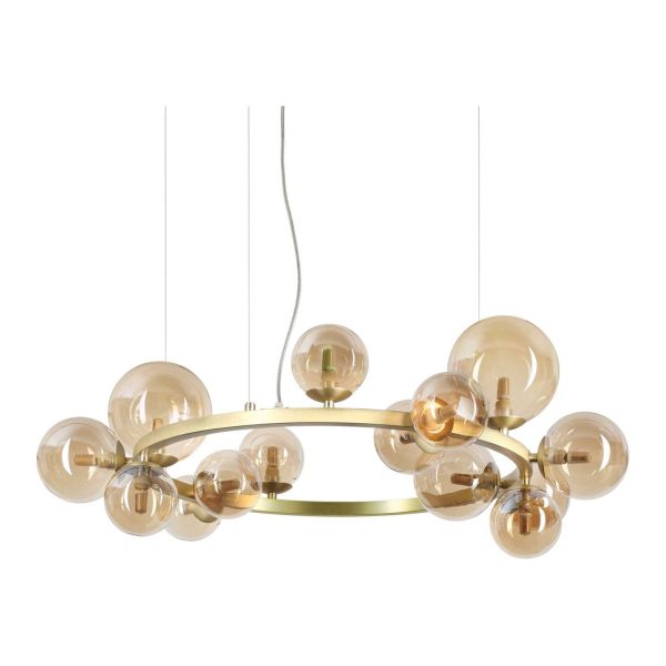 Żyrandol Ideal Lux 322797 Perlage Sp14 Ambra