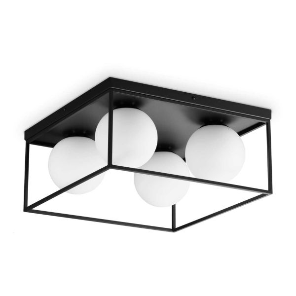 Żyrandol Ideal Lux 327860 Lingotto PL4 Nero