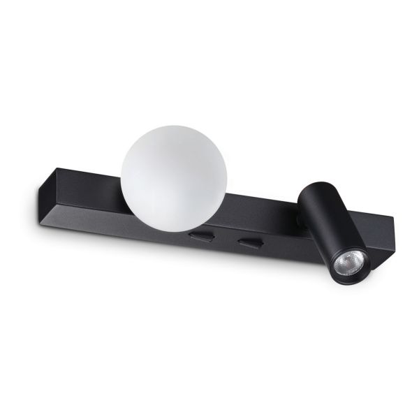 Kinkiet Ideal Lux 336664 Ping Pong Ap Nero