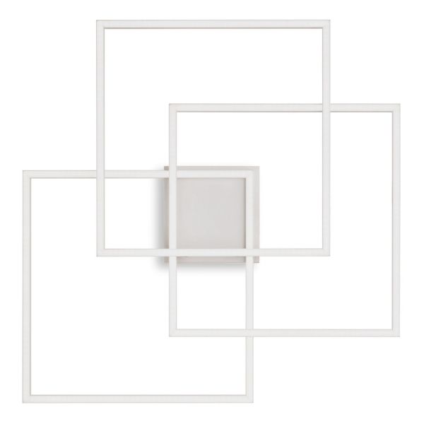 Żyrandol Ideal Lux 341316 Frame Pl Quadrato Bianco 2700k