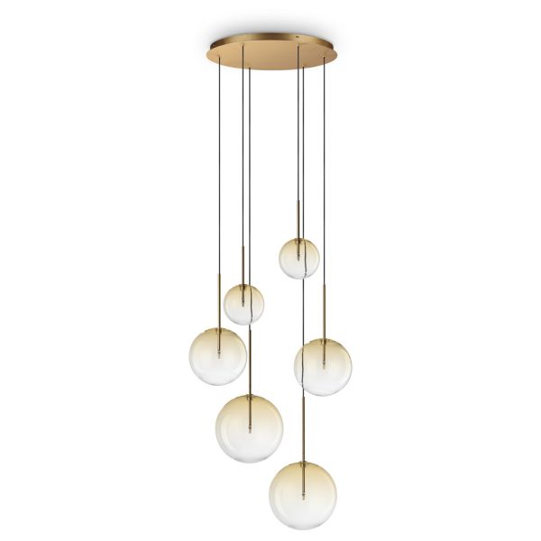 Lampa wisząca Ideal Lux 345406 Equinoxe Sp6 Ambra Sfumato