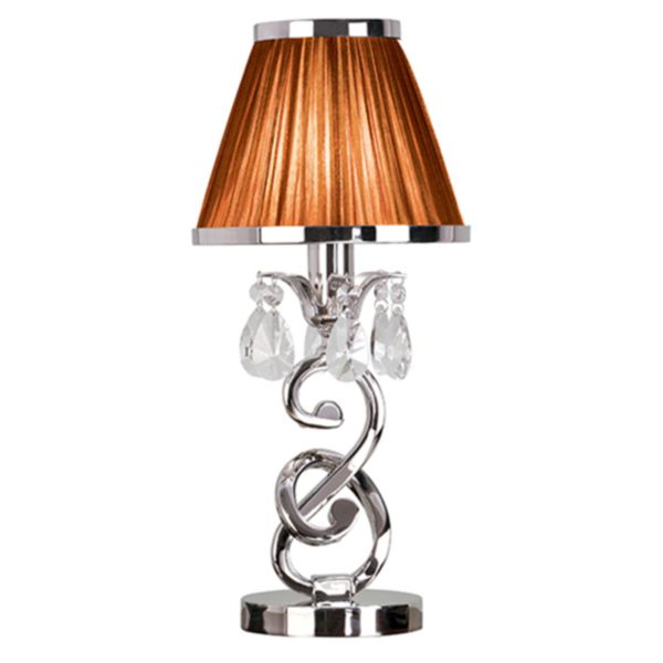 Lampa stołowa Interiors 1900 63526 Oksana nickel