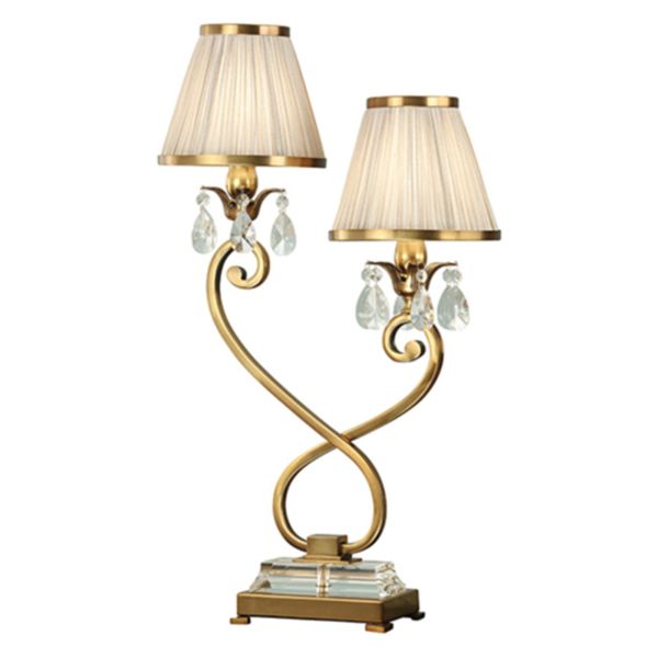 Lampa stołowa Interiors 1900 63530 Oksana antique brass