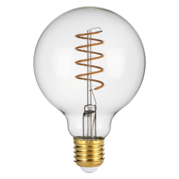 Żarówka ledowa  kompatybilna ze ściemniaczem Italux 454-G95-DIM-SR-CL moc 6W. Rozmiar — G95 z gwintem E27, temperatura barwowa — 2200K