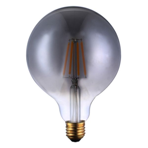 Żarówka ledowa  kompatybilna ze ściemniaczem Italux 564-G125-DIM-SM moc 4W. Rozmiar — G125 z gwintem E27, temperatura barwowa — 2200K