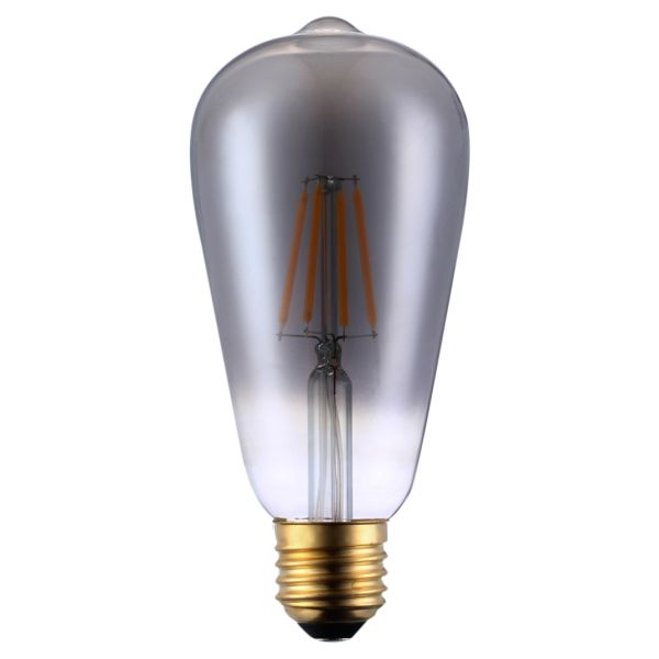 Żarówka ledowa kompatybilna ze ściemniaczem Italux 757-ST64-3DM-SM moc 6W. Rozmiar — ST64 z gwintem E27, temperatura barwowa — 2200K