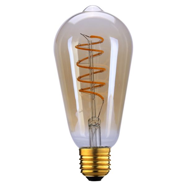 Żarówka ledowa kompatybilna ze ściemniaczem Italux 757-ST64-3DM-SR-AMB moc 6W. Rozmiar — ST64 z gwintem E27, temperatura barwowa — 2200K