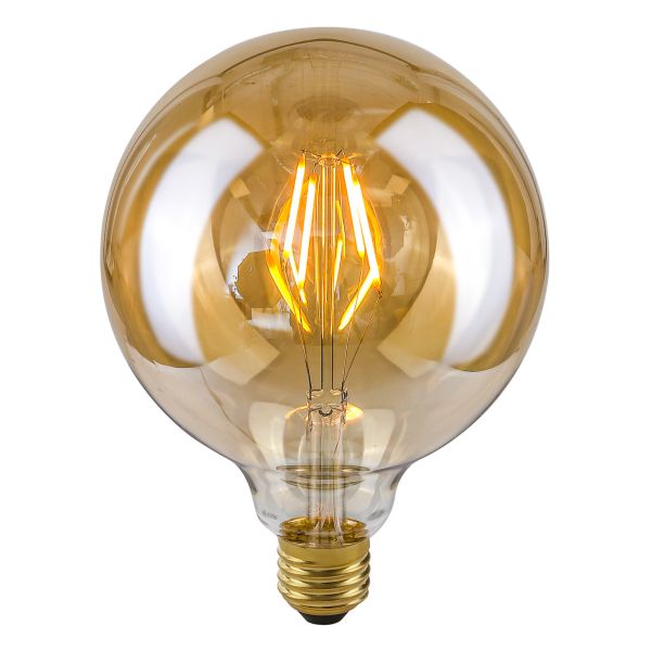 Żarówka ledowa Italux LDS-G125-A G125 moc 4W. Rozmiar — G125 z gwintem E27, temperatura barwowa — 2200K