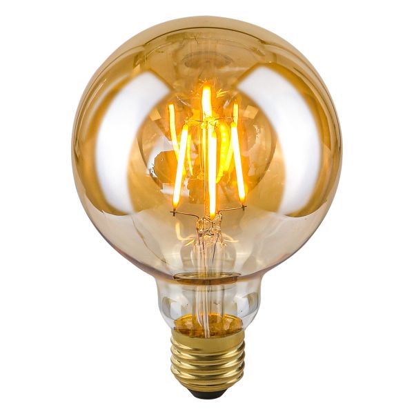 Żarówka ledowa Italux LDS-G95-A G95 moc 4W. Rozmiar — G95 z gwintem E27, temperatura barwowa — 2200K