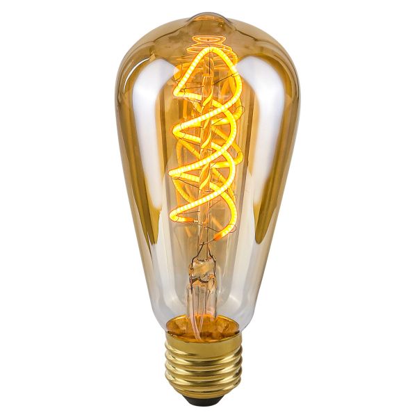 Żarówka ledowa Italux LDS-ST64-SA ST64 moc 4W. Rozmiar — ST64 z gwintem E27, temperatura barwowa — 2200K