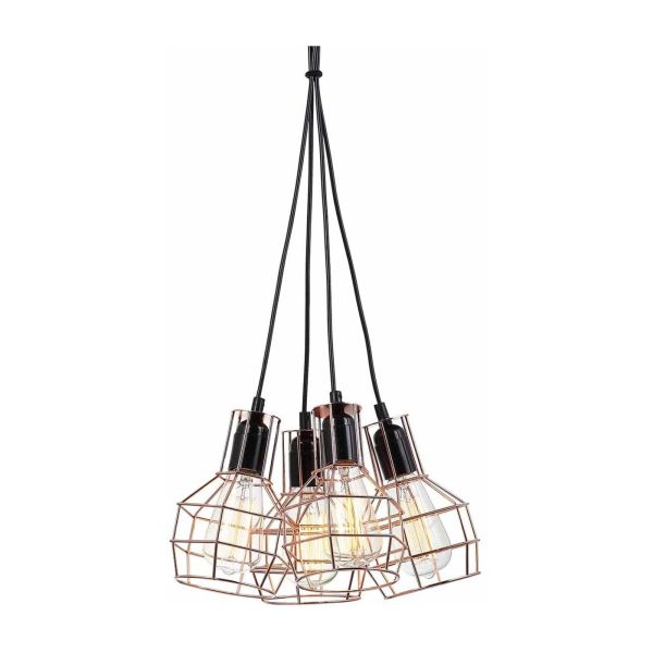 Lampa wisząca Italux MDM-2272/4 BK+COP Perifo